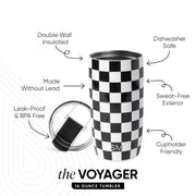 Voyager Tumbler with Clear Flip Lid & Straw