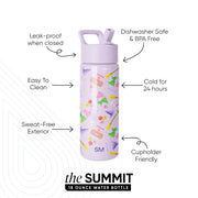 Summit Kids Water Bottle with Straw Lid