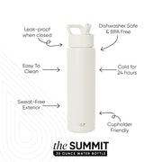 Summit Water Bottle with Straw Lid